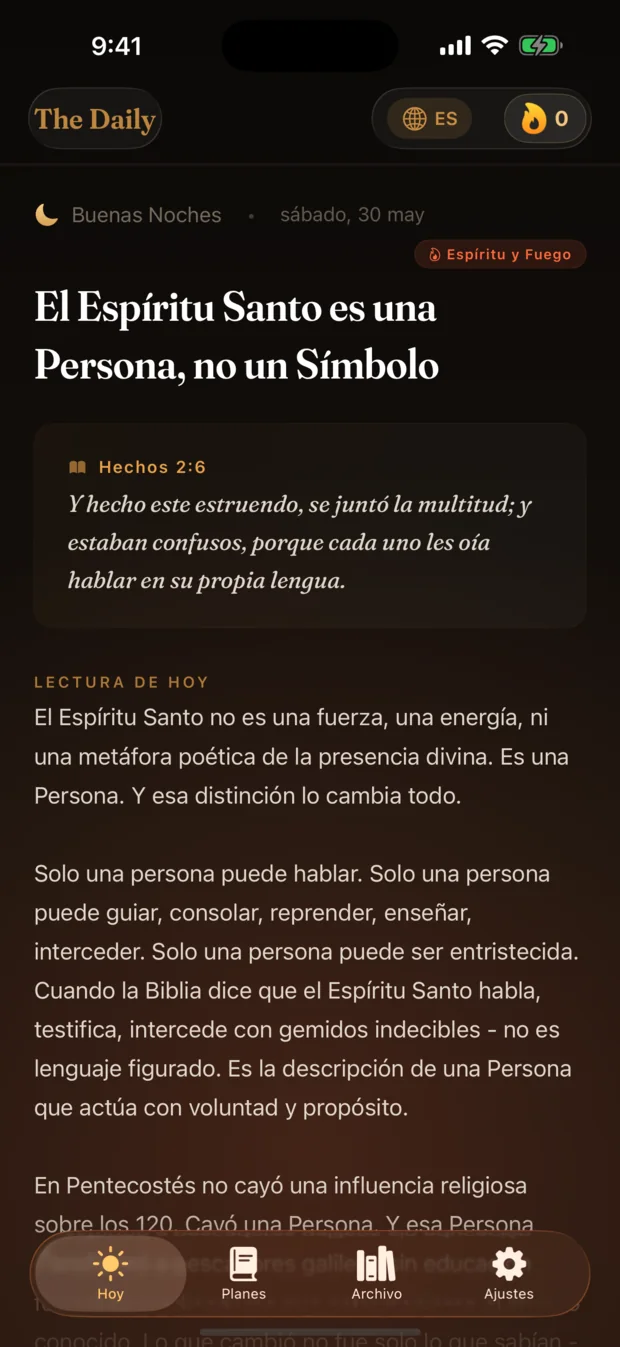 The Daily — el devocional de hoy en iPhone